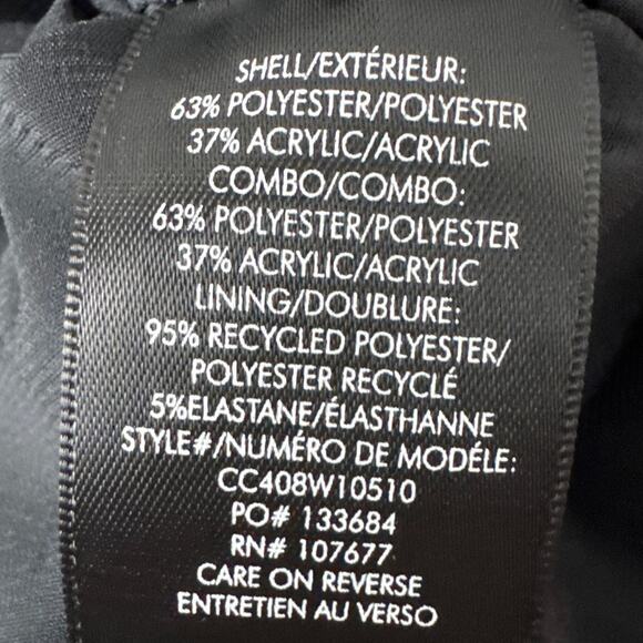 Alice + Olivia Tweed Mini Dress Black Ivory Strappy Sleeveless Designer 12 NWT - Picture 11 of 13